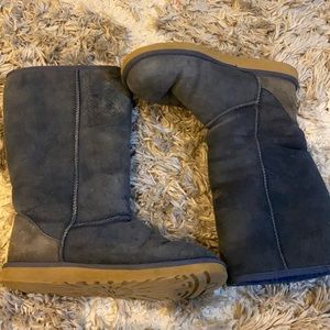 Dark blue tall UGG boots